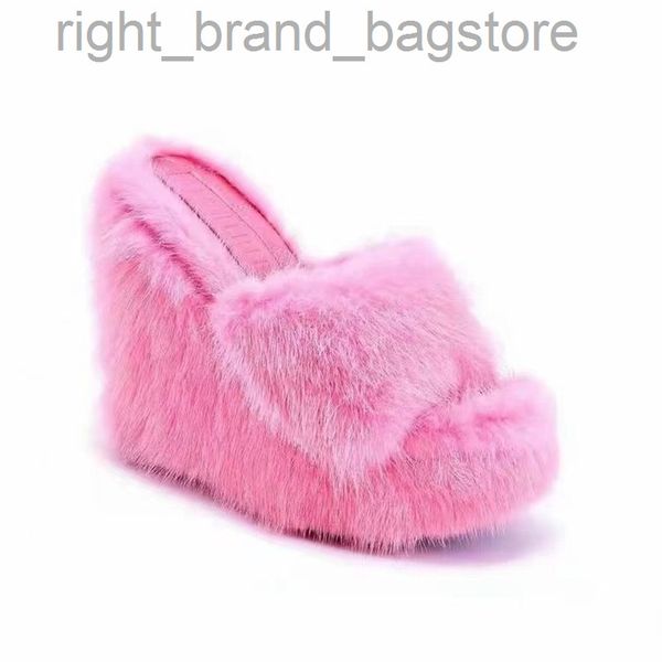 new fur slippers women's wedge heel shoes women high heeled furry drag fashion outdoor all match shoes slippers furry slides w220808, Black
new fur slippers women's wedge heel shoes women high heeled furry drag fashion outdoor all match shoes slippers furry slides w220808, Black