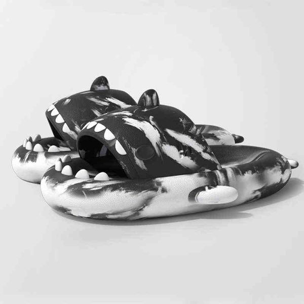 mixed colors shark slippers women animal slides summer thick sole beach shoes men household platform sandals man 220615, Black
mixed colors shark slippers women animal slides summer thick sole beach shoes men household platform sandals man 220615, Black