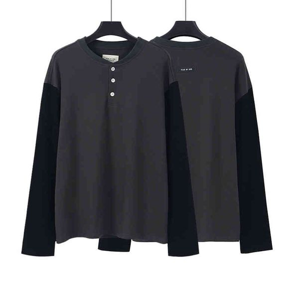 men's hoodies sweatshirts autumn and winter new fog season 6 main line henry long sleeve color matching loose button neck splicing long, Black
men's hoodies sweatshirts autumn and winter new fog season 6 main line henry long sleeve color matching loose button neck splicing long, Black