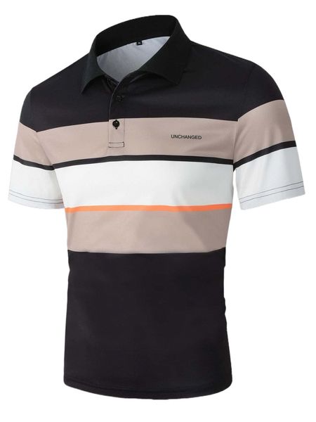 men letter graphic colorblock polo shirt 80s9#, White;black
men letter graphic colorblock polo shirt 80s9#, White;black