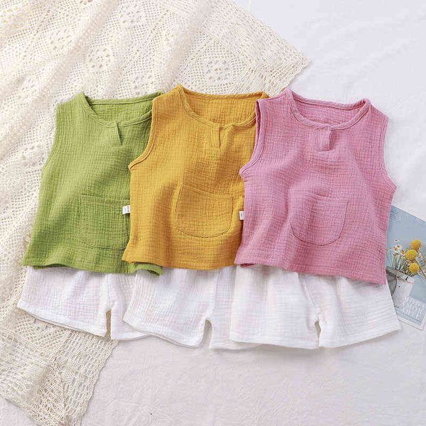 kids two piece clothing set girls summer outfit 2022 toddler boys sleeveless tank and shorts suits breathable soft matching g220509, White
kids two piece clothing set girls summer outfit 2022 toddler boys sleeveless tank and shorts suits breathable soft matching g220509, White