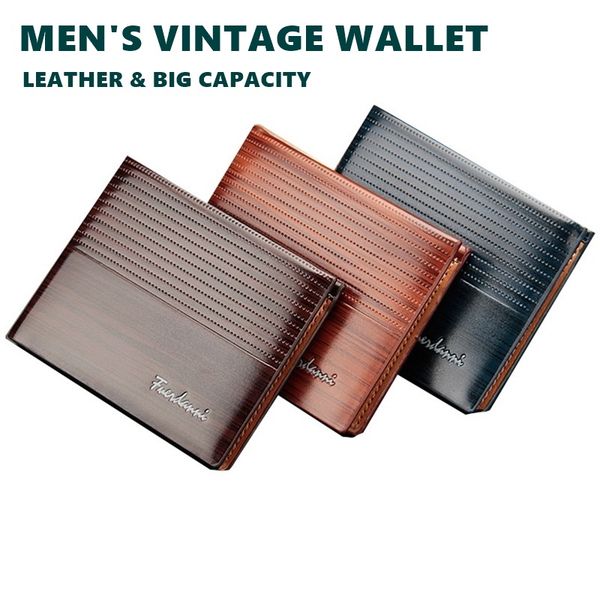 2021 new men vintage wallet pu leather short slim male purses function 6 bits card case business card holder 2 style, Red;black
2021 new men vintage wallet pu leather short slim male purses function 6 bits card case business card holder 2 style, Red;black