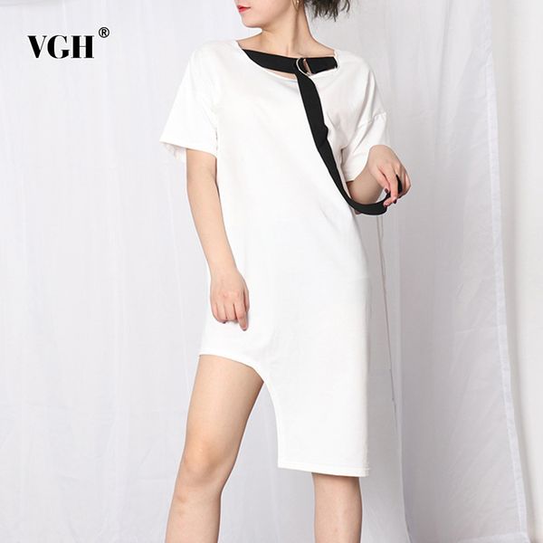 asymmetrical black t shirt for women o neck short sleeve irregular hem casual midi shirts female fashion clothing 210507, White
asymmetrical black t shirt for women o neck short sleeve irregular hem casual midi shirts female fashion clothing 210507, White