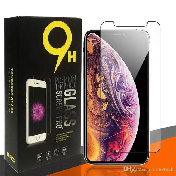 Image of Screen Protector for iPhone 15 14 13 12 11 Pro Max XS XR Tempered Glass for 7 8 Plus LG stylo 6 Film 0.33mm With Paper Box
