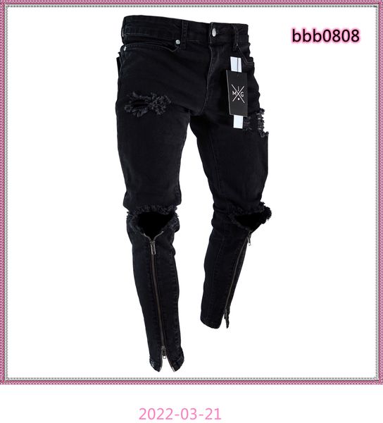 mens cool black jeans skinny tattered zipper elastic slim fit hip-hop ripped pants men plus size streetwear, Blue
mens cool black jeans skinny tattered zipper elastic slim fit hip-hop ripped pants men plus size streetwear, Blue