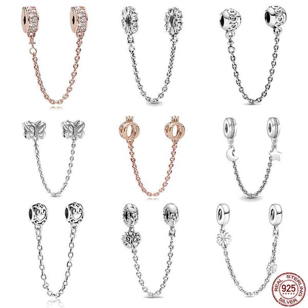 925 sterling silver butterfly crown safety chain pendant beads suitable for original pandora bracelet diy ladies jewelry
925 sterling silver butterfly crown safety chain pendant beads suitable for original pandora bracelet diy ladies jewelry