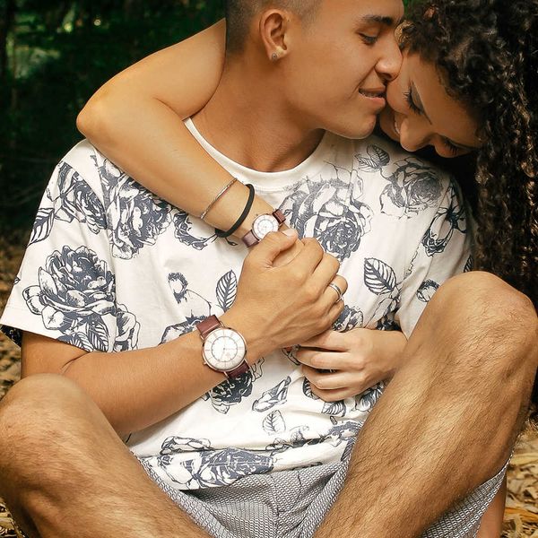 couple watch set men's ladies wrist watches analog brown fashion simple leather strap valentine love birthday gifts, Slivery;brown
couple watch set men's ladies wrist watches analog brown fashion simple leather strap valentine love birthday gifts, Slivery;brown