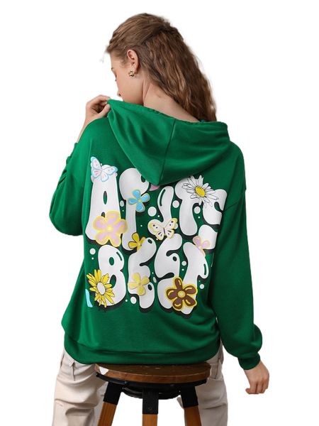 mod floral and letter graphic drop shoulder drawstring hoodie w3y4#, Black
mod floral and letter graphic drop shoulder drawstring hoodie w3y4#, Black