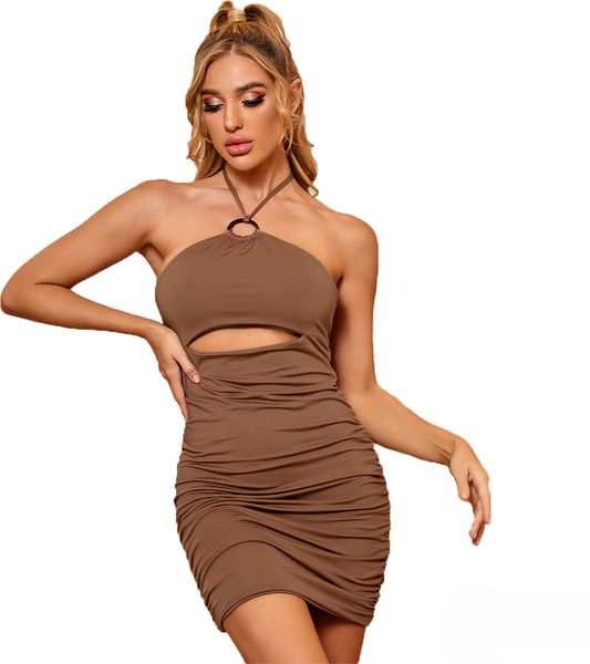 casual dresses hollow women dress temperament commuter solid color halter mid-waist mini, Black;gray
casual dresses hollow women dress temperament commuter solid color halter mid-waist mini, Black;gray