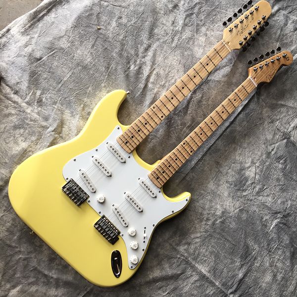 st double neck electric guitar, 12+6 string double head rock guitar, manufacturer straight hair
st double neck electric guitar, 12+6 string double head rock guitar, manufacturer straight hair