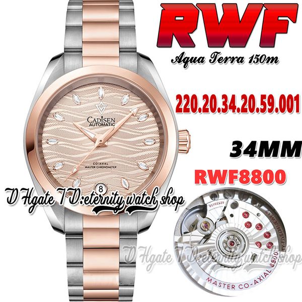 rwf aqua terra 150m a8800 automatic womens watch 220.20.34.20.59.001 34mm embossed wave pattern dial rose gold bezel stainless steel bracele, Slivery;brown
rwf aqua terra 150m a8800 automatic womens watch 220.20.34.20.59.001 34mm embossed wave pattern dial rose gold bezel stainless steel bracele, Slivery;brown