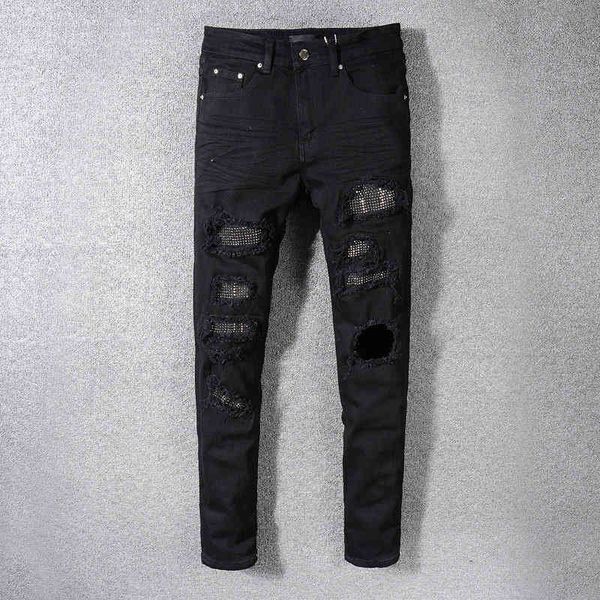 men's jeans fashionable high street men's jeans with holes wrinkled stickers micro elastic slim fit small feet fashion pants r0gh, Blue
men's jeans fashionable high street men's jeans with holes wrinkled stickers micro elastic slim fit small feet fashion pants r0gh, Blue