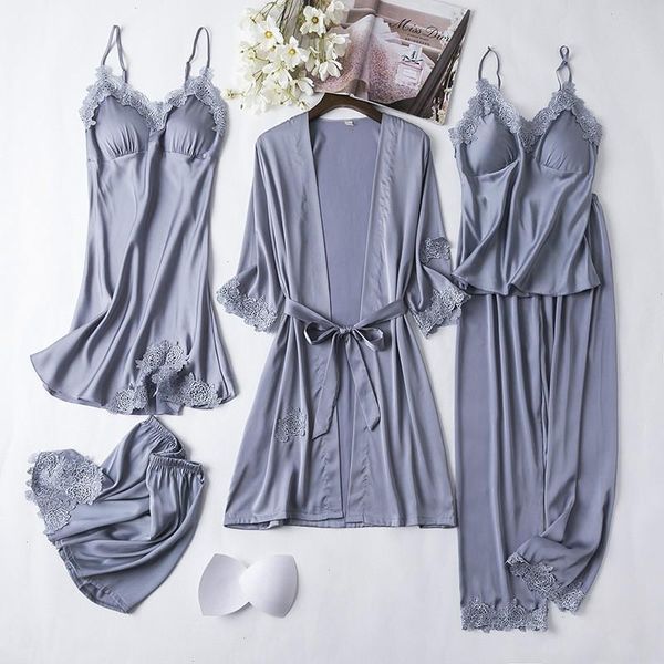nighty bathrobe gown sets sleepwears women lace satin with chest pads nightgown sleep suit spring kimono sleepwear home wear, Black;red
nighty bathrobe gown sets sleepwears women lace satin with chest pads nightgown sleep suit spring kimono sleepwear home wear, Black;red