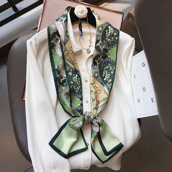 designer silk head bag hair scarf cfnbharvest brand 150x17cm long autumn and winter decorative silk scarf fashion foreign style scarf hair b, Blue;gray
designer silk head bag hair scarf cfnbharvest brand 150x17cm long autumn and winter decorative silk scarf fashion foreign style scarf hair b, Blue;gray