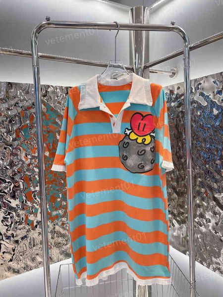 fashion women dress cartoon puff sleeve contrast stripe dress luxury comfortable designer dress for womens 091212, Black;gray 
fashion women dress cartoon puff sleeve contrast stripe dress luxury comfortable designer dress for womens 091212, Black;gray