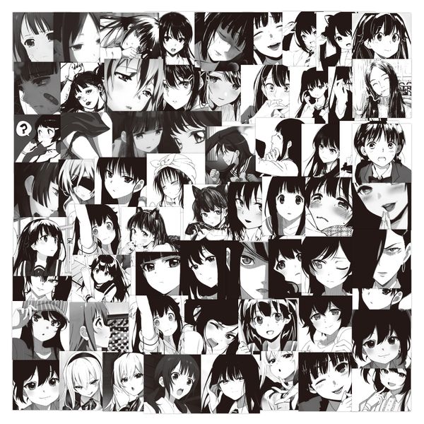 63pcs black and white anime girl graffiti lapsticker for notebook guitar water cup skateboard helmet bike pvc wholesale
63pcs black and white anime girl graffiti lapsticker for notebook guitar water cup skateboard helmet bike pvc wholesale