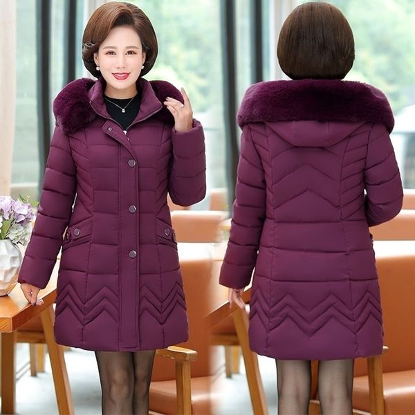 winter cotton clothing mothers clothing medium and long thickened large size cottonpadded jacket womens coat y201012, Black
winter cotton clothing mothers clothing medium and long thickened large size cottonpadded jacket womens coat y201012, Black