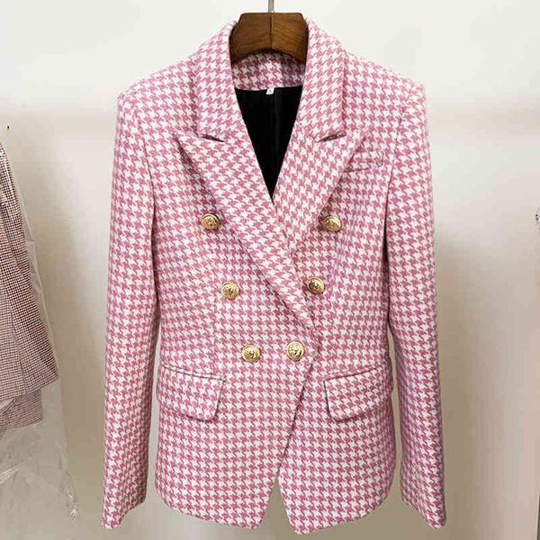 women's suits & blazers 2022 star fashion lion button double breasted pink thousand bird lattice wool suit coat 6j30, White;black
women's suits & blazers 2022 star fashion lion button double breasted pink thousand bird lattice wool suit coat 6j30, White;black