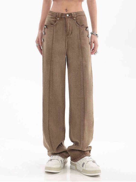 brown women jeans high waist loose straight leg femme jean 2022 autumn fashion y2k casual streetwear female pants baggy trouser t220728, Blue
brown women jeans high waist loose straight leg femme jean 2022 autumn fashion y2k casual streetwear female pants baggy trouser t220728, Blue