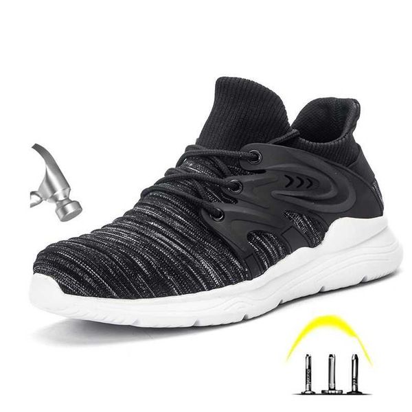 plus size men's steel toe cap protective work boots shoes outdoor anti smashing shoes men puncture proof safety shoes sneakers 210831, Black 
plus size men's steel toe cap protective work boots shoes outdoor anti smashing shoes men puncture proof safety shoes sneakers 210831, Black