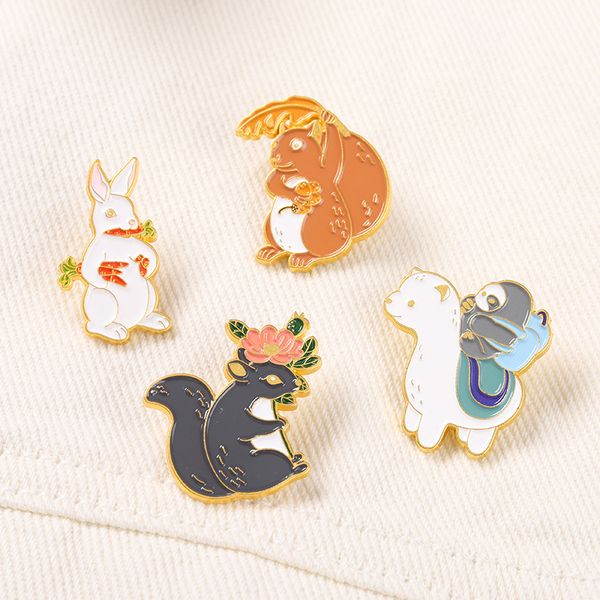 cartoon new design animal rabbit series brooch cute squirrel kangaroo shape wild paint badge, Gray
cartoon new design animal rabbit series brooch cute squirrel kangaroo shape wild paint badge, Gray