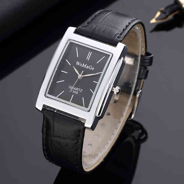 2022 new square men rose gold silver case men es fashion luxury brand leather band quartz clock montre homme vintage y220707, Slivery;brown
2022 new square men rose gold silver case men es fashion luxury brand leather band quartz clock montre homme vintage y220707, Slivery;brown