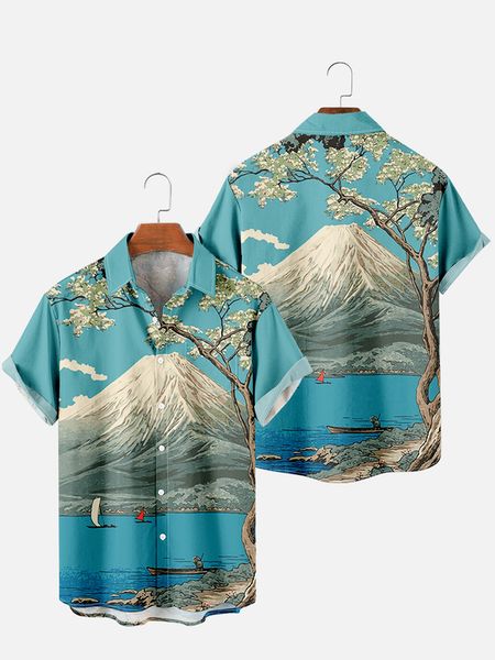 men's trend casual harajuku japan fuji mountain retro style spring summer short sleeve shirt chest design fashion button 1 220624, White;black
men's trend casual harajuku japan fuji mountain retro style spring summer short sleeve shirt chest design fashion button 1 220624, White;black
