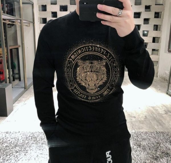 luxury autumn and winter rhinestone sweater men's slim round neck fashion youth leisure warm korean pullover, White;black
luxury autumn and winter rhinestone sweater men's slim round neck fashion youth leisure warm korean pullover, White;black