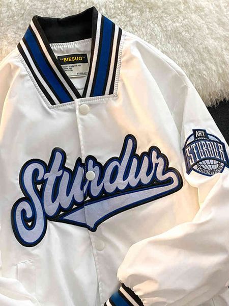 retro baseball jacket high street men women spring autumn 2022 new american couple clothes loose varsity jackets coat outerwear, Black;brown
retro baseball jacket high street men women spring autumn 2022 new american couple clothes loose varsity jackets coat outerwear, Black;brown
