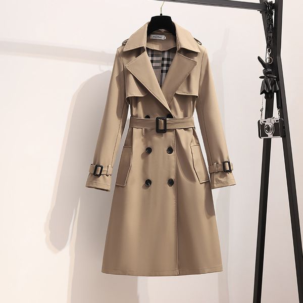 women's leather & faux leather new spring england style women windbreaker loose medium and long elegant belt coat female casual trench, Black
women's leather & faux leather new spring england style women windbreaker loose medium and long elegant belt coat female casual trench, Black