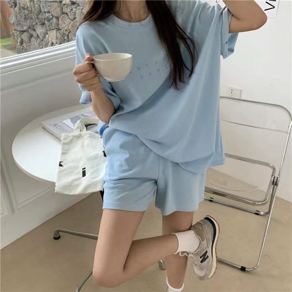 two piece dress designer casual lazy style letter short sleeve t-shirt set female students wear elastic waist wide leg shorts in summer two-, White
two piece dress designer casual lazy style letter short sleeve t-shirt set female students wear elastic waist wide leg shorts in summer two-, White