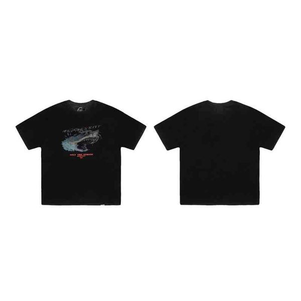 men's t-shirts high version verified repersent shark print hole short sleeve high street fashion brand used t-shirt for men and women, White;black
men's t-shirts high version verified repersent shark print hole short sleeve high street fashion brand used t-shirt for men and women, White;black