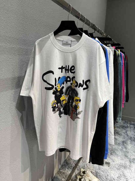 2xgh spring and summer high version b simpsons family split glue letter printing fashion brand pullover couple t-shirt short sleeve men', White
2xgh spring and summer high version b simpsons family split glue letter printing fashion brand pullover couple t-shirt short sleeve men', White