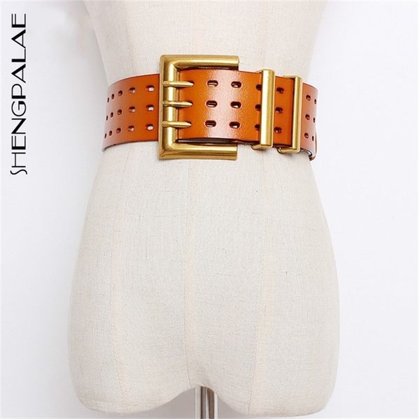 shengpalae genuine leather belt female vintage metal buckle wide leather waistband women designer brand belt lady pe153 220413, Black;brown
shengpalae genuine leather belt female vintage metal buckle wide leather waistband women designer brand belt lady pe153 220413, Black;brown