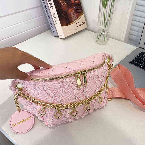 waist bag women's korean version fashion chain messenger chest bag small women's bag 220712
waist bag women's korean version fashion chain messenger chest bag small women's bag 220712