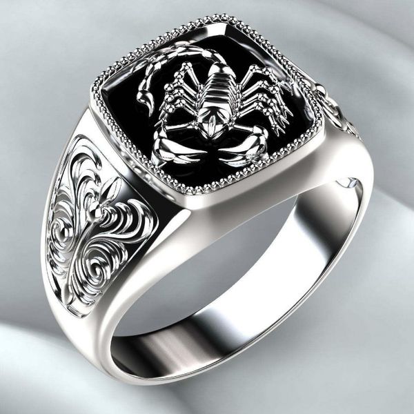 925 silver vintage embossed mens ring scorpion memorial day ring punk style jewelry, Golden;silver
925 silver vintage embossed mens ring scorpion memorial day ring punk style jewelry, Golden;silver