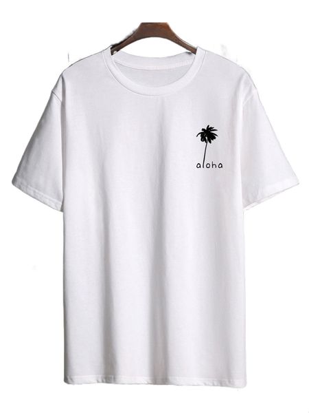 men coconut & letter graphic tee g8wh#, White;black