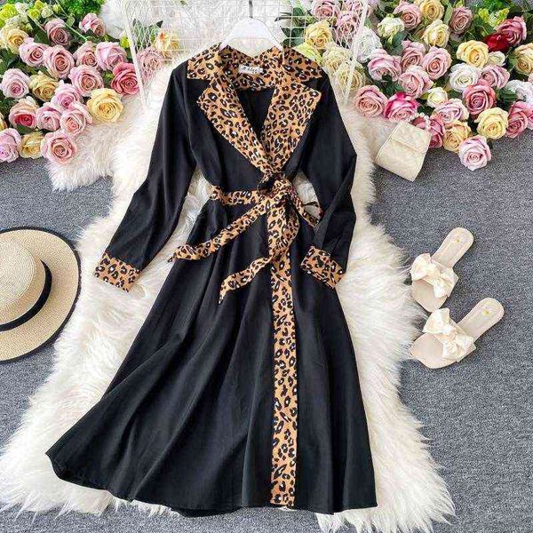 women's trench coats goddess leopard printed coat women elegant officed lady slim lace-up long fashion belt spliced windbreakerwomen�, Tan;black
women's trench coats goddess leopard printed coat women elegant officed lady slim lace-up long fashion belt spliced windbreakerwomen�, Tan;black