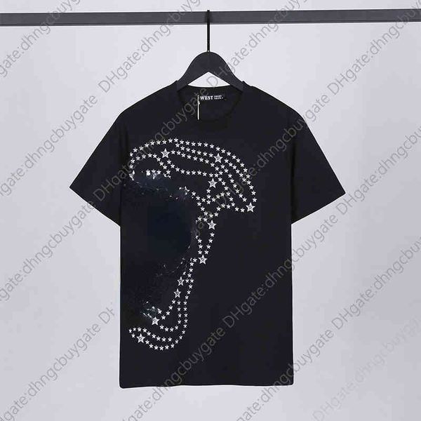 summer half face designer medusa t shirt star print sleeve bottom shirt men's and women's lovers fashion short youth clothing, White;black
summer half face designer medusa t shirt star print sleeve bottom shirt men's and women's lovers fashion short youth clothing, White;black