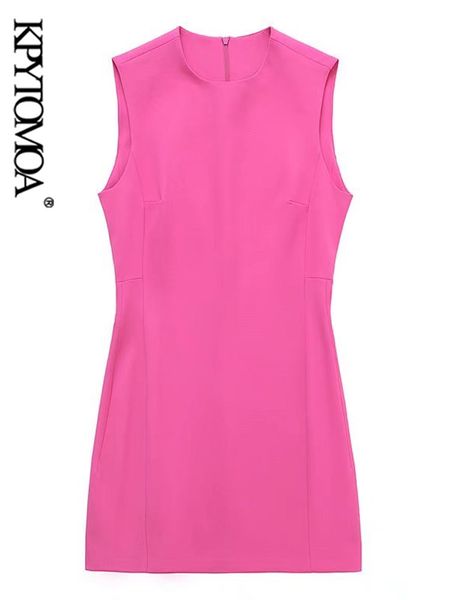 kpytomoa women fashion sleeveless fitted pink mini dress vintage o neck back zipper female dresses vestidos mujer 220504, Black;gray
kpytomoa women fashion sleeveless fitted pink mini dress vintage o neck back zipper female dresses vestidos mujer 220504, Black;gray
