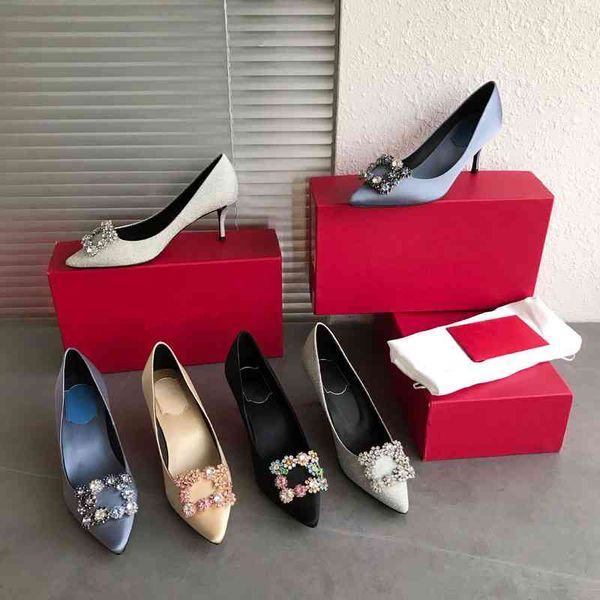sandals women's shoes silk satin pointed thin heel high heels diamond buckle snowflake wedding banquet, Black
sandals women's shoes silk satin pointed thin heel high heels diamond buckle snowflake wedding banquet, Black