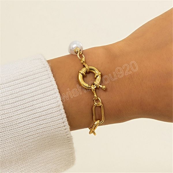 vintage imitation pearl chain bracelet for women fashion asymmetric link bangles charm beads hand kpop jewelry, Golden;silver
vintage imitation pearl chain bracelet for women fashion asymmetric link bangles charm beads hand kpop jewelry, Golden;silver
