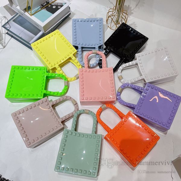 2022 kids jelly handbags fashion pvc rivet square one-shoulder bag for children candy color handbag big girls mini purse q5260, Black
2022 kids jelly handbags fashion pvc rivet square one-shoulder bag for children candy color handbag big girls mini purse q5260, Black
