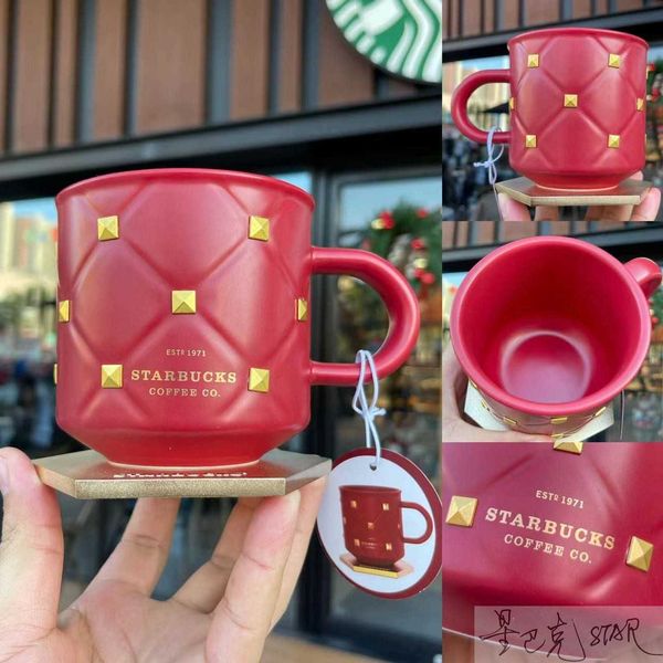starbucks cup new year gift 380ml vintage red rivet mug set coaster coffee cup
starbucks cup new year gift 380ml vintage red rivet mug set coaster coffee cup