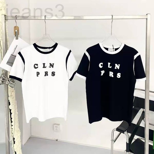 women's t-shirt designer chaopai ce home 2022 early spring new foam letter contrast color round neck short sleeve men's and women&, White
women's t-shirt designer chaopai ce home 2022 early spring new foam letter contrast color round neck short sleeve men's and women&, White