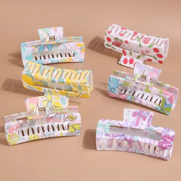 summer square color paint flower fruit hair claws for women girls colorful acrylic hairpins headwear hair accessories, Slivery;white
summer square color paint flower fruit hair claws for women girls colorful acrylic hairpins headwear hair accessories, Slivery;white