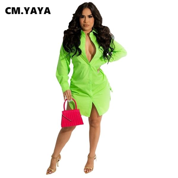 cm.yaya women drawstring ruched up side single breasted long sleeve shirt dress summer elegant fashion knee length dresses 220516, Black;gray
cm.yaya women drawstring ruched up side single breasted long sleeve shirt dress summer elegant fashion knee length dresses 220516, Black;gray