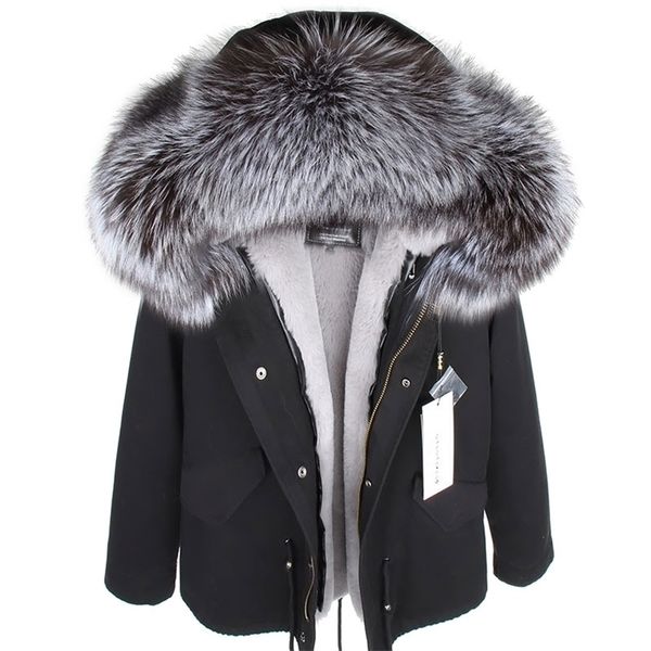 mmk real fur coat new fashion real fur collar winter womens clothing removable thickened jacket short pike coat, Black
mmk real fur coat new fashion real fur collar winter womens clothing removable thickened jacket short pike coat, Black