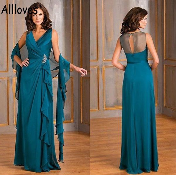 peocock chiffon mother of the bride dresses with long wrap v neck pleats sleeveless evening prom gowns floor length sheath women formal occa, Black;red
peocock chiffon mother of the bride dresses with long wrap v neck pleats sleeveless evening prom gowns floor length sheath women formal occa, Black;red