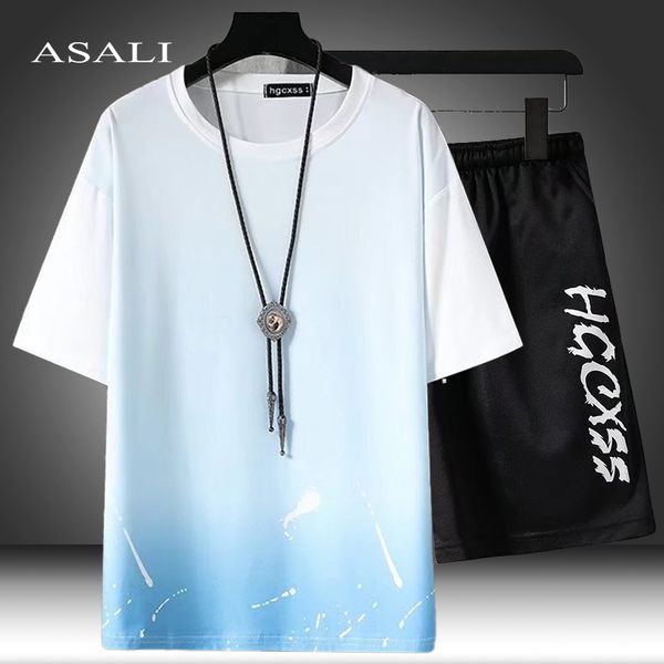 summer 2pc set for men sportswear suits hip hop military casual t shirt shorts sport oversize tracksuit stitching breathable 220526, Gray
summer 2pc set for men sportswear suits hip hop military casual t shirt shorts sport oversize tracksuit stitching breathable 220526, Gray